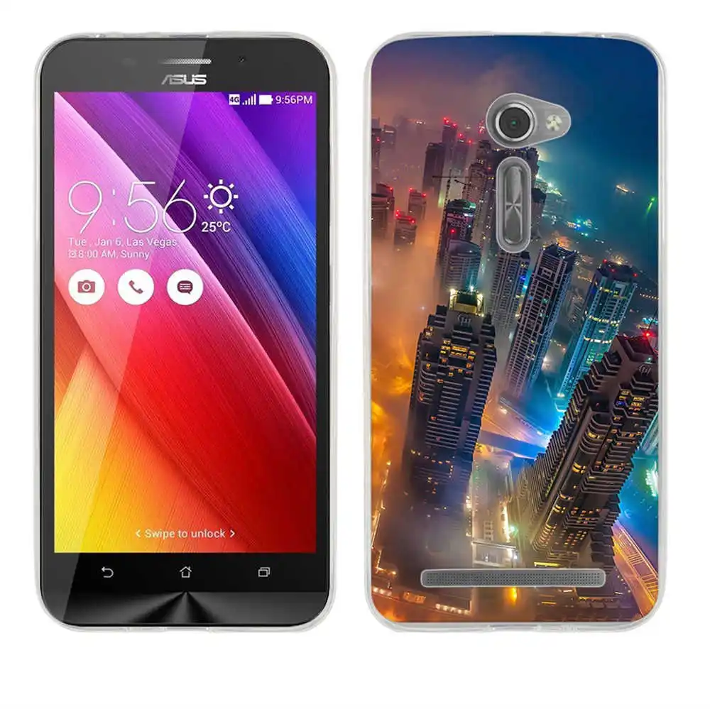 Роскошный чехол-накладка с цветами для ASUS Zenfone 2 ZE500CL силиконовый мягкий чехол