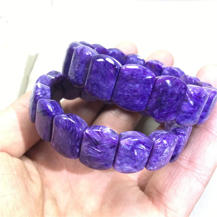 Charoite фиолетовый квадрат 18*12 мм браслеты FPPJ оптом бусины природа удивительный