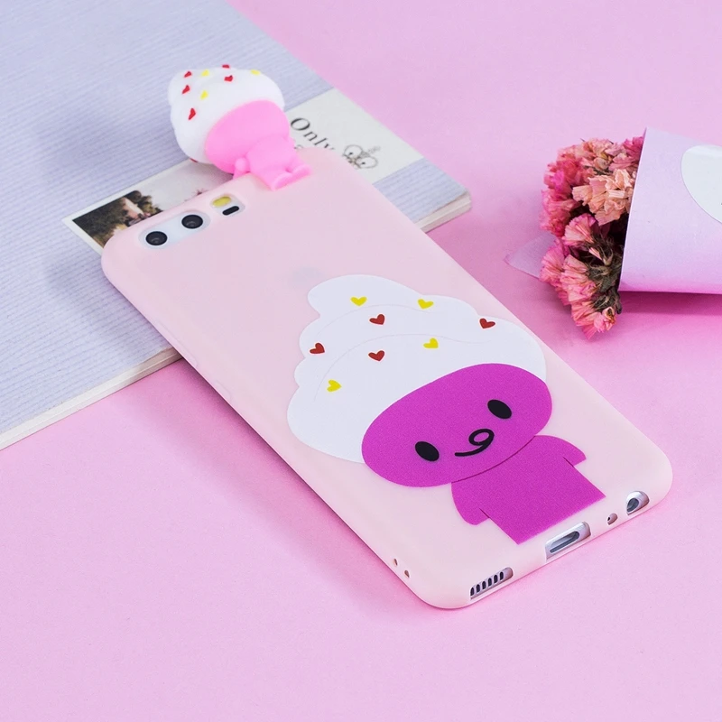 P10 sFor Coque Huawei Case 3D Cartoon Cat Panda Soft Silicon TPU Back Cover Etui For P 10 Huwawei Huawey |