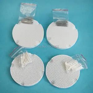 4 шт., стоматологический лабораторный керамический сотовый обжигательный лоток с 40 металлическими штифты стоматологического назначения и 40 шт., керамические штифты стоматологического назначения, стоматологический материал для лаборатории