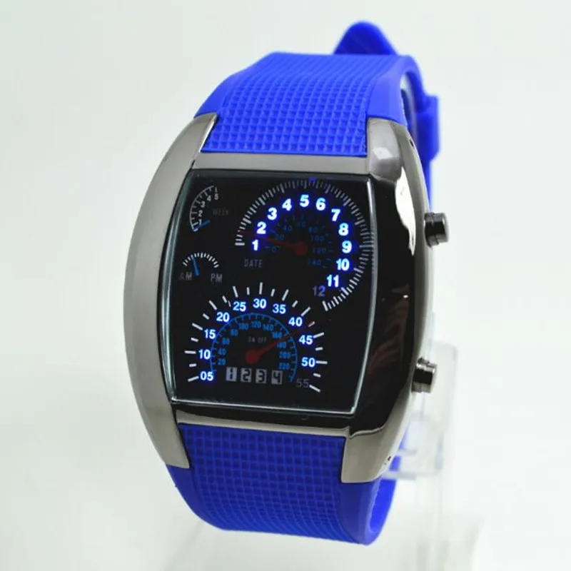 Новый Для мужчин цифровые часы сектор панель для Спорт Colock relojes para hombre|Мужские