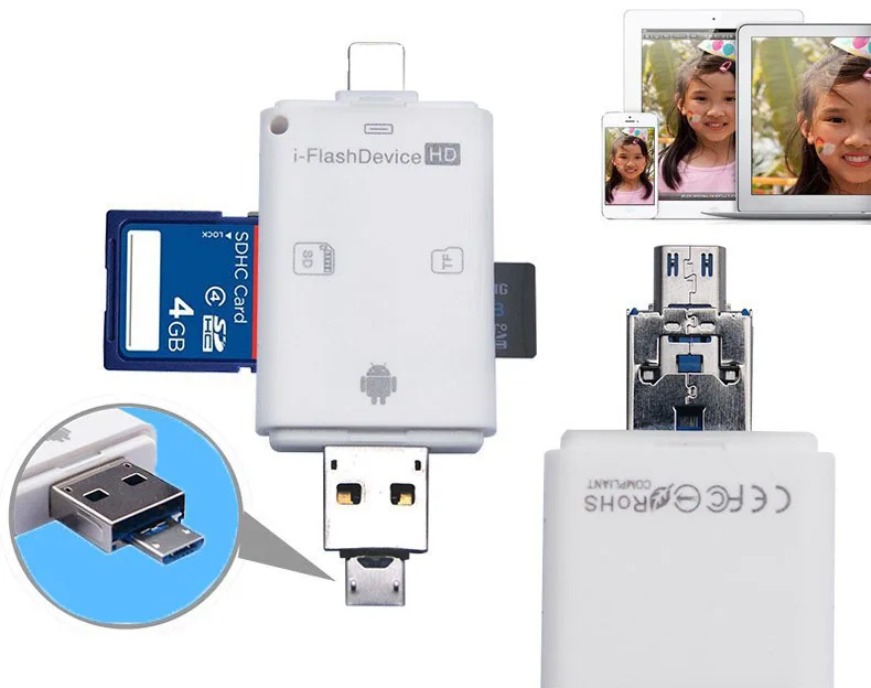 Micro USB OTG кард-ридер MicroSD TF SD карта для iPhone 11 Pro XS MAX XR 6 7 8 PLUS 5 5S 6S 6 PLUS/samsung/LG Android OTG телефон