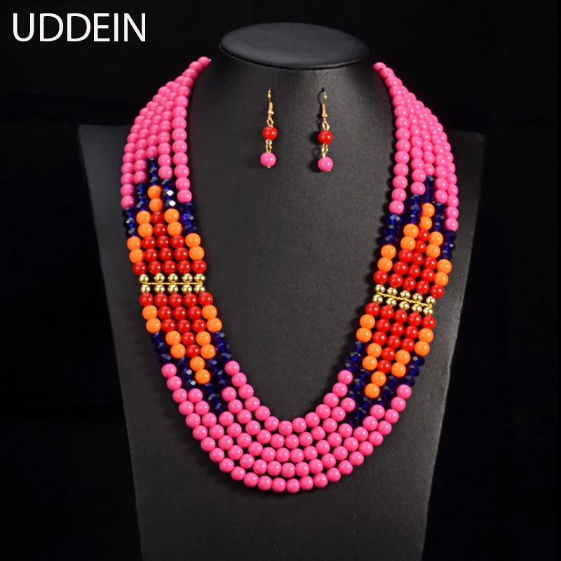 Новое поступление 2017 комплект ювелирных изделий из африканских бусин модное