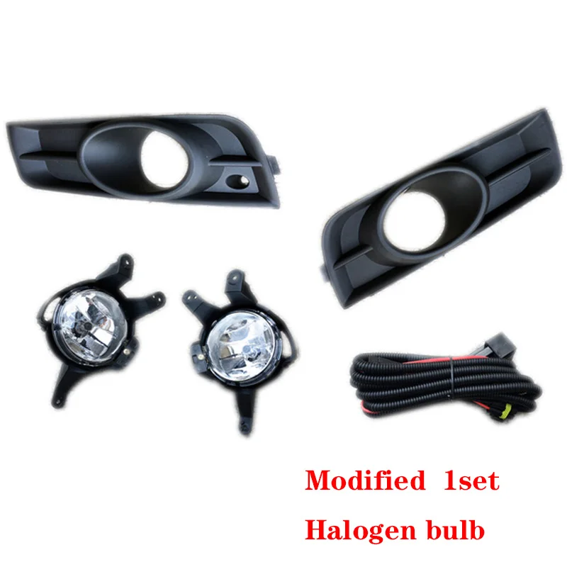 Halogen bulb 1 set Для передней противотуманной фары, противотуманная фара, противотуманный светильник, жгут проводов, противотуманная фара, комплект в сборе для Chevrolet Cruze 2009-2013 - Цвет: Halogen bulb 1 set