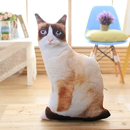 75cm colorful Питомцев кошек в форме подушки похожая на настоящую полоса коричневый, серый Кот Подушка Диван кресло вентиляторы коллекция для детей друзей подарок 50/75 см - Цвет: 75cm colorful