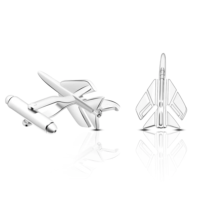 Hot Sale Copper Tie Clip Fashion Plane Styling Cuff links Mens Metal AirPlane Cufflinks For Lepton Design | Украшения и