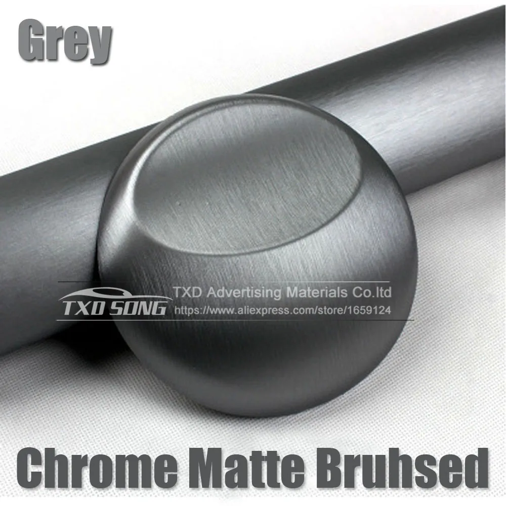 Premium Grey Matte Chrome Brushed Metallic Vinyl Film Sticker Bubble Free Car Wrapping brushed film | Автомобили и мотоциклы