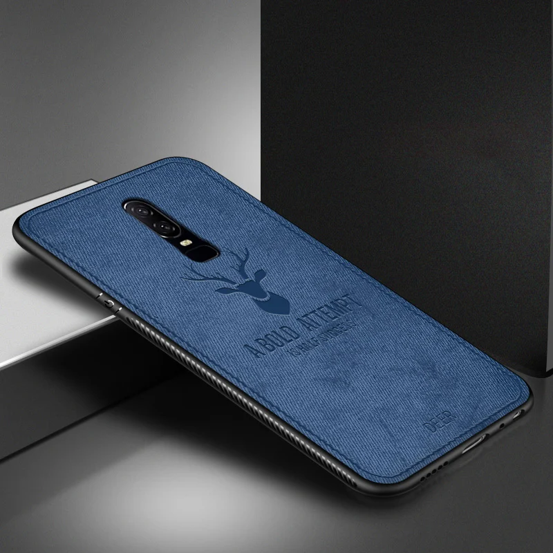 Чехол для Oneplus 6 с тканевым узором one plus чехол 1 + Силиконовый противоударный в