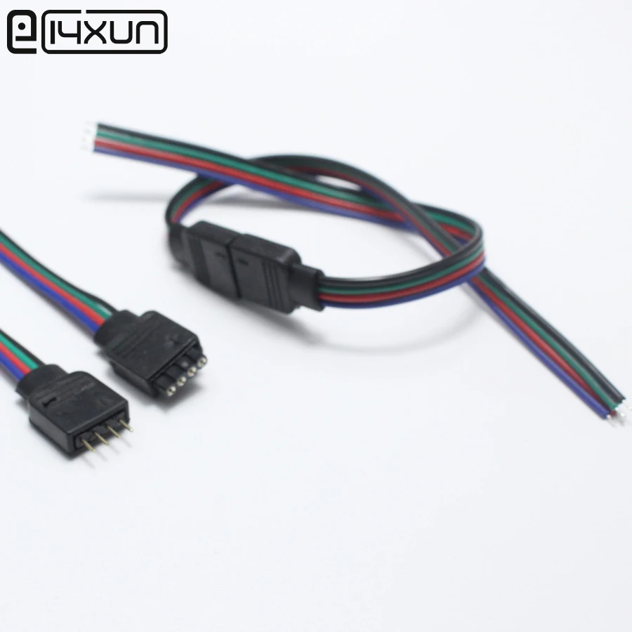 1 пара 4 контактный разъем RGB 4P гнездовые штекеры розетка с кабелем 15 см маленькая