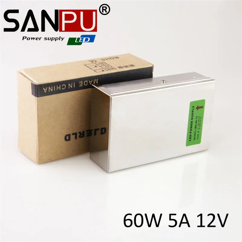 12V 5A источник питания sanpu 2835 Светодиодная лента 2017 новое поступление CE RoHS 60W AC100 240V