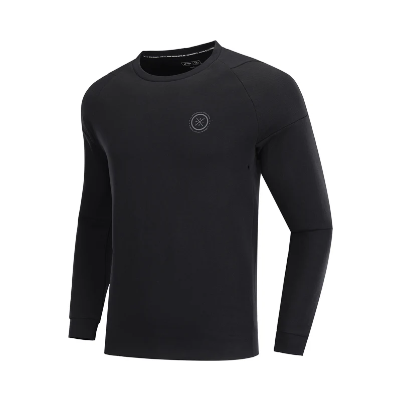 Li-Ning Мужская толстовка серии Уэйд обычная посадка 66% хлопок 34% полиэстер