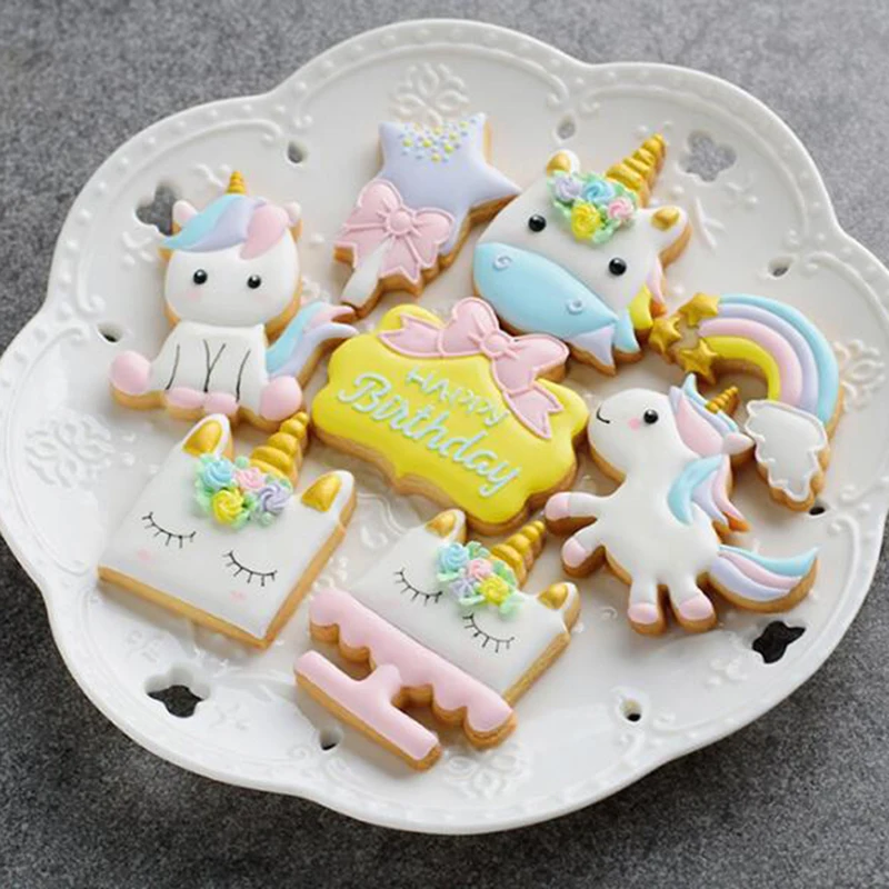 8 шт./компл. Единорог Лошадь печенье резак формы торта отделочных работ печенья