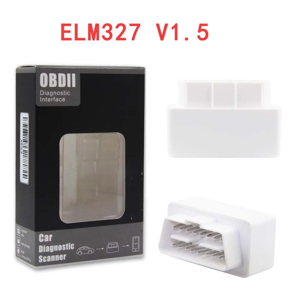 v1.5 White Супер Мини ELM327 V1.5 ELM327 V2.1 OBD OBD2 код считыватель сканер инструмент ELM 327 Bluetooth для Android/PC диагностический инструмент - Цвет: v1.5 White
