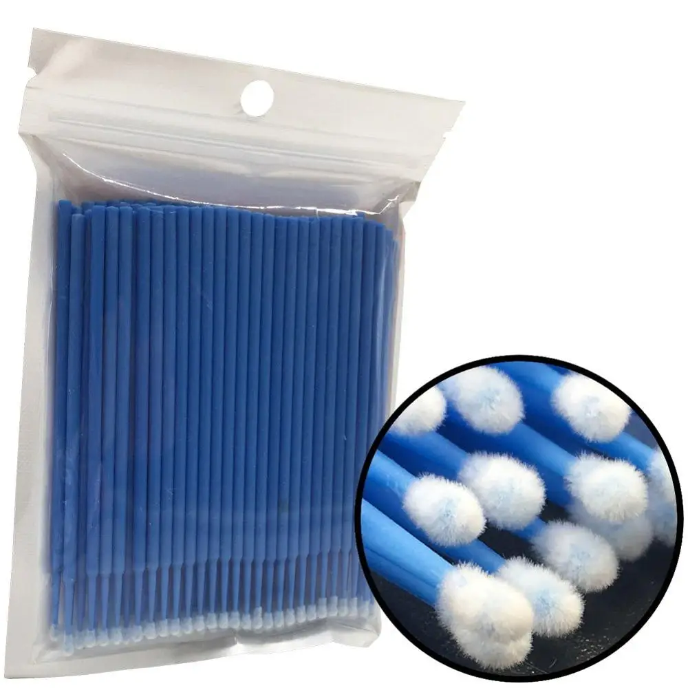 100 шт./компл. одноразовые макияжные хлопковые мини аппликаторы для наращивания