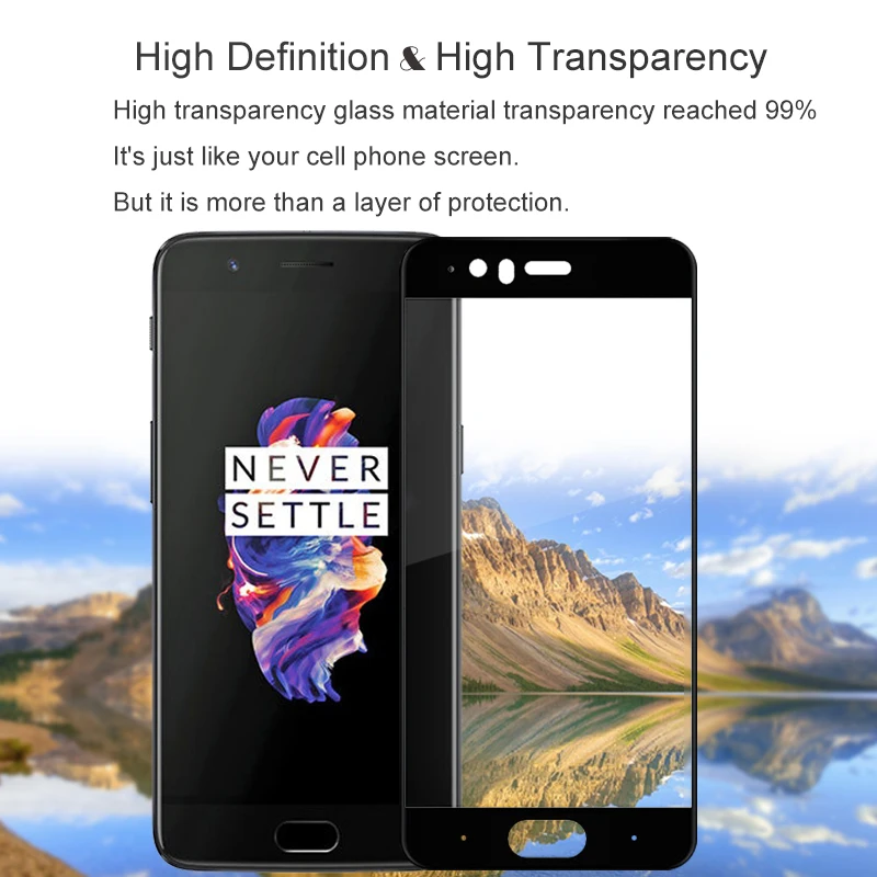 2 шт Полное покрытие из закаленного стекла для OnePlus 5 5,5" протектор экрана 9 H на защитном стекле чехол для 1+ 5 A5000 пленка