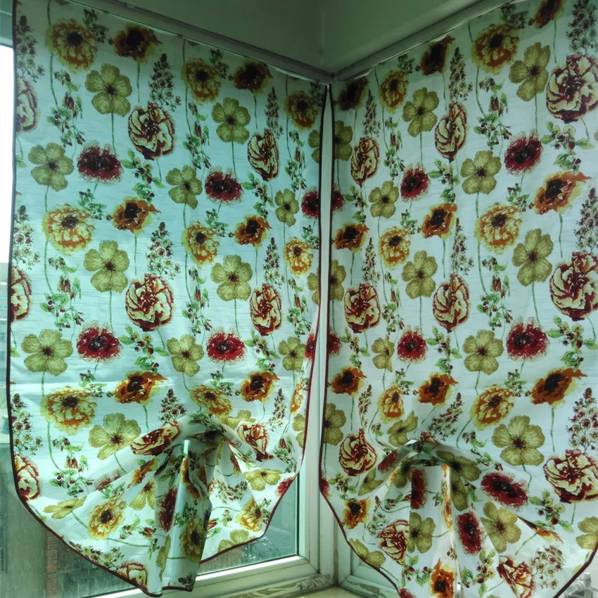 Высокое качество печать шар занавеска. Теплая римская штора с цветочным узором.