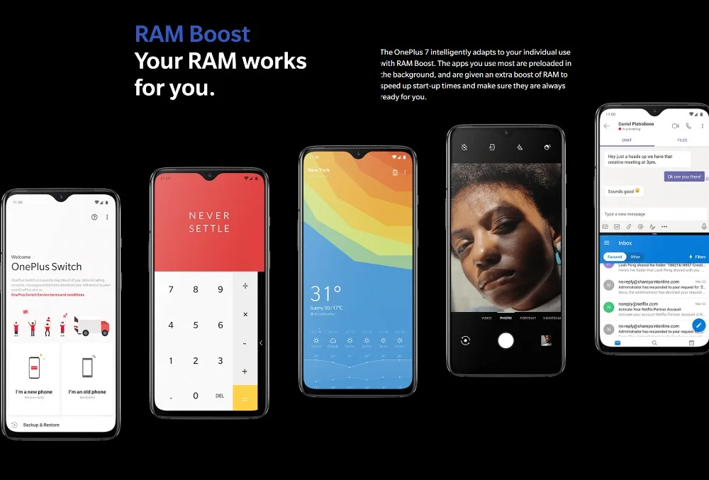 Мобильный телефон OnePlus 7 с глобальной прошивкой 6,41 дюймов 8 ГБ+ 256 ГБ Восьмиядерный процессор Snapdragon 855 Android 9,0 3700 МП мАч NFC Смартфон