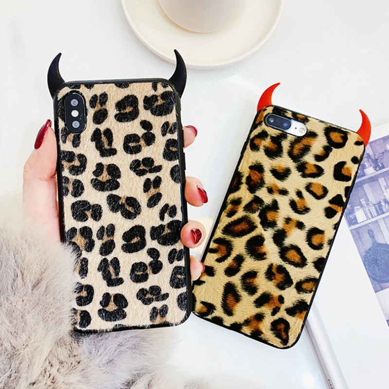 Прозрачные чехлы LOVECOM Devil Horn для iPhone 11 Pro Max XS Max XR X 6 6S 7 8 Plus, акриловая задняя крышка, чехол, подарки