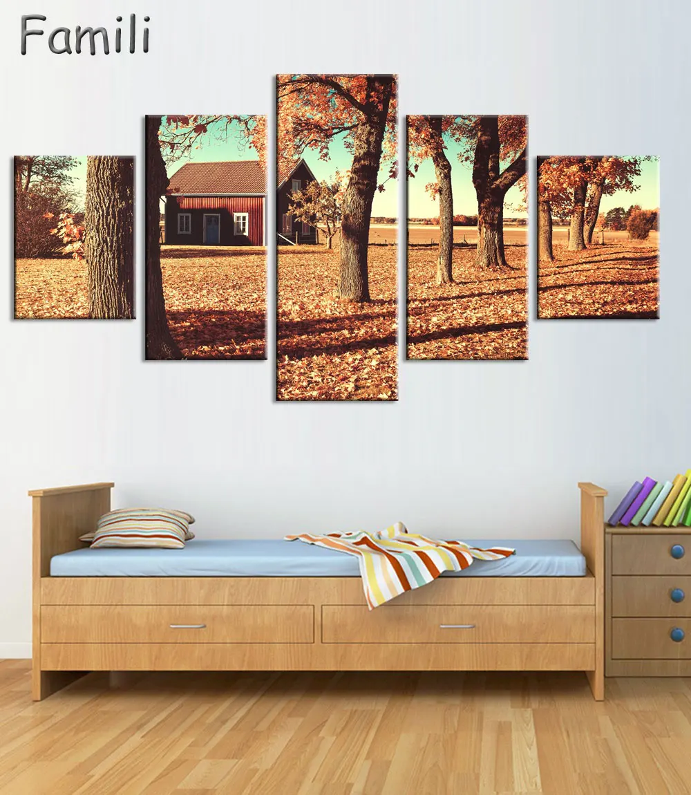 Картина маслом на холсте Осеннее дерево 5 шт.|oil painting|tree oil paintingpaintings on canvas |