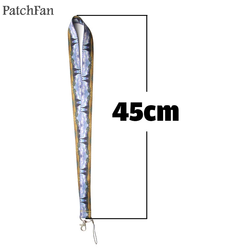 5 стилей Patchfan Ван Гог картина Звездная ночь подсолнухи ремешок для ключей телефонов брелоки ID Имя бирки держатели значков A0246