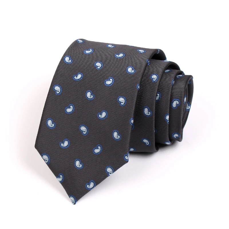 

Модные галстуки для мужчин с узором Дакр Серый горох 7 см деловые профессиональные рабочие Галстуки смокинг галстук мужской галстук с подар...