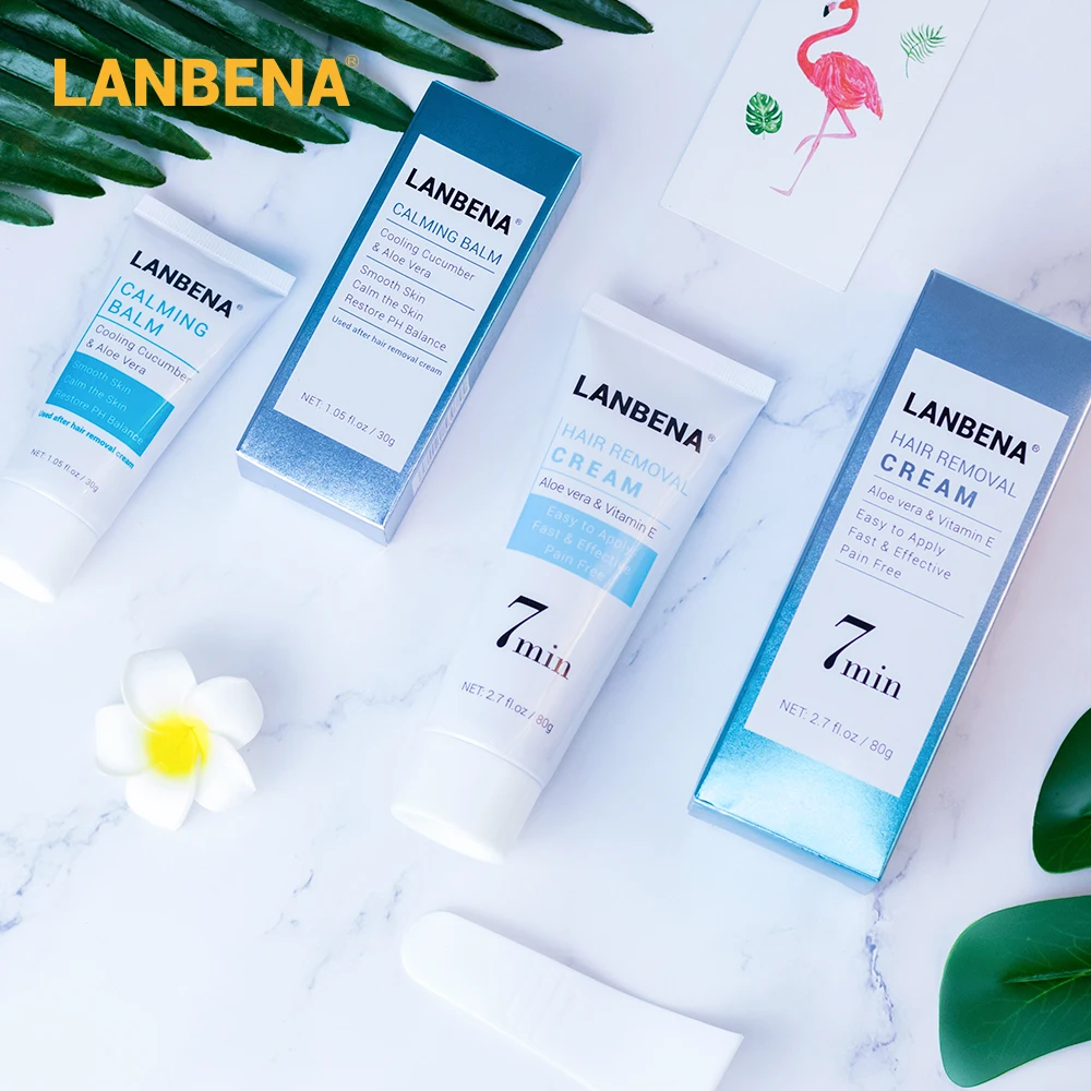 Крем для удаления волос LANBENA безболезненное удаление эпиляции восстанавливающий