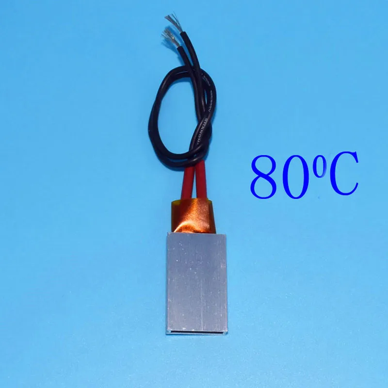 80 degree 2 предмета 12V Ptc нагреватель Нагревательный элемент фен для волос аксессуары бигуди нагреватель 80/120/220 градусов Цельсия нагреватель воздуха на дизельном топливе - Цвет: 80 degree