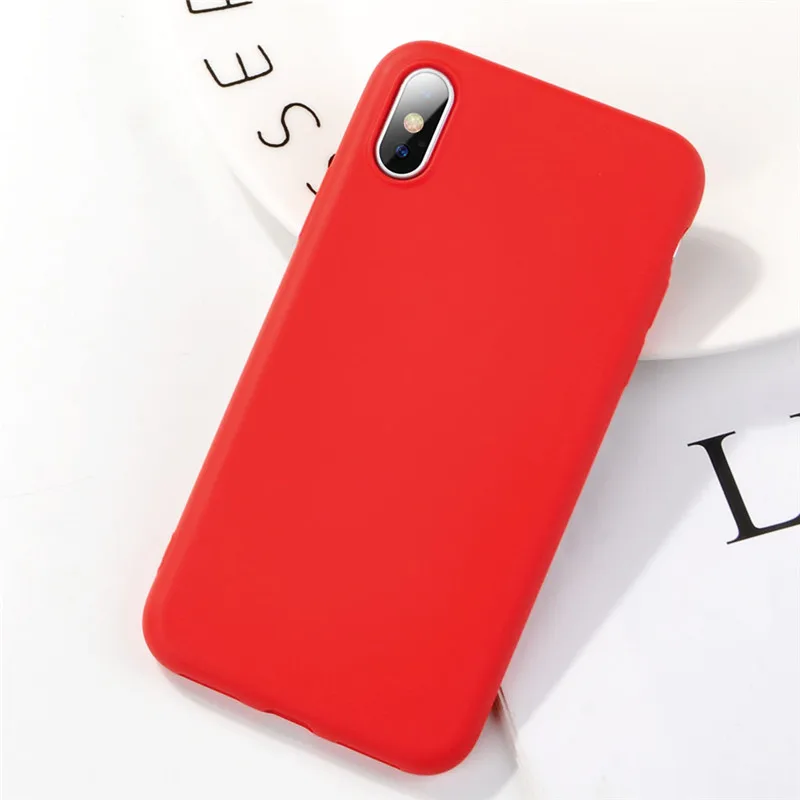 TIKITAKA мягкий силиконовый ударопрочный чехол для iPhone X XS XR XS Max 8 7 6 6 S Plus candy color Резиновая Защитная задняя крышка