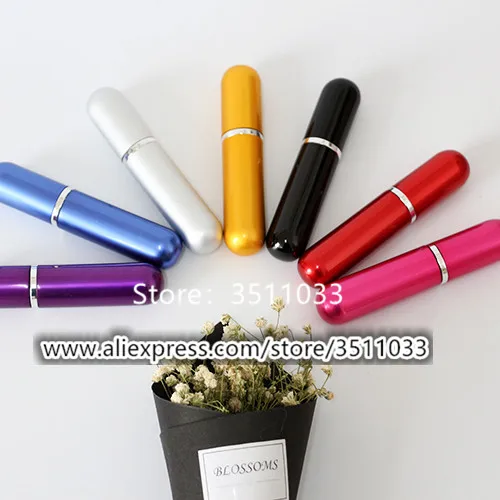 5 мл маленький круглый металлический корпус стеклянный бак спрей флаконы для