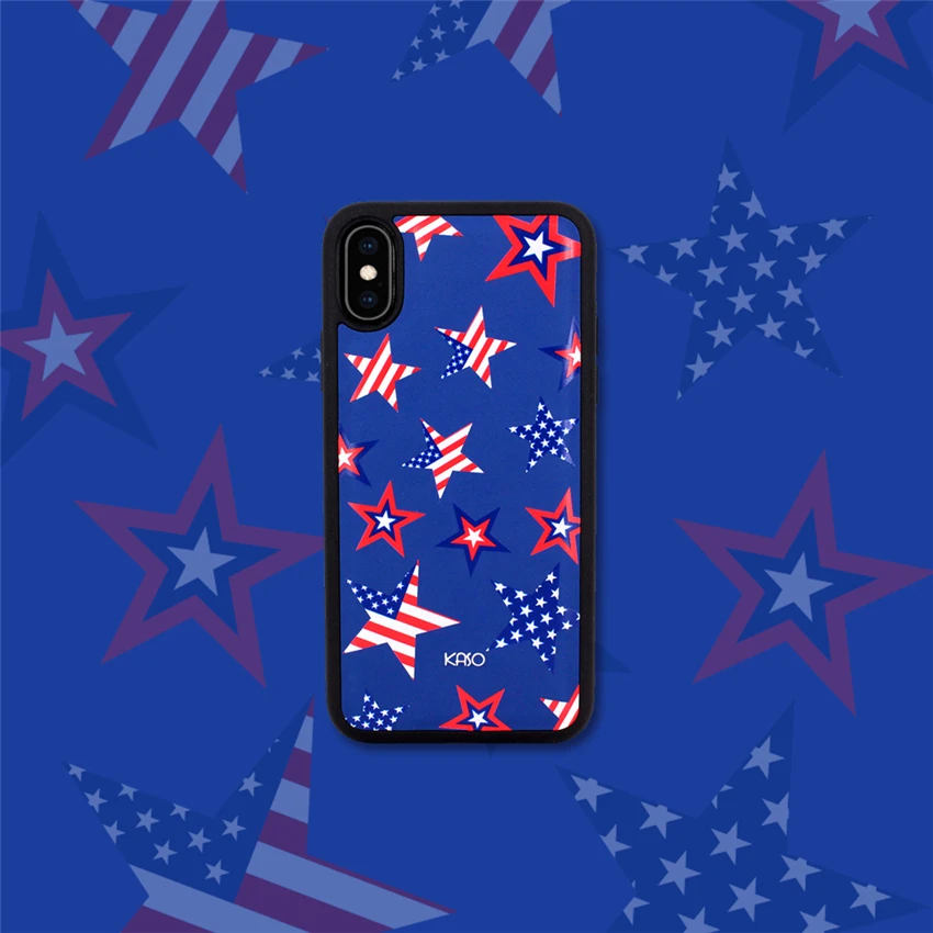 Модный американский Телефон чехол для iPhone 6 7 8 plus кожаная лампа-рефлектор Звезда Мягкая из ПУ для задней крышки для iPhone X XR Xax чехол