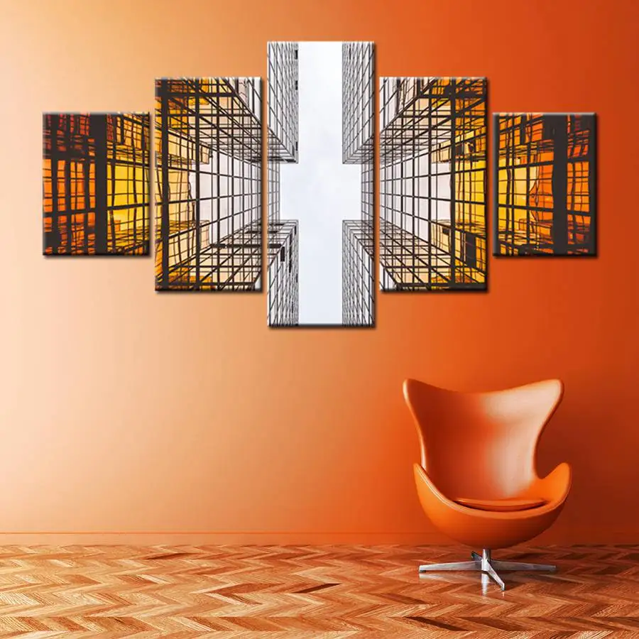 Настенный декор плакат 3D Современная архитектура стеклянный пейзаж домашний