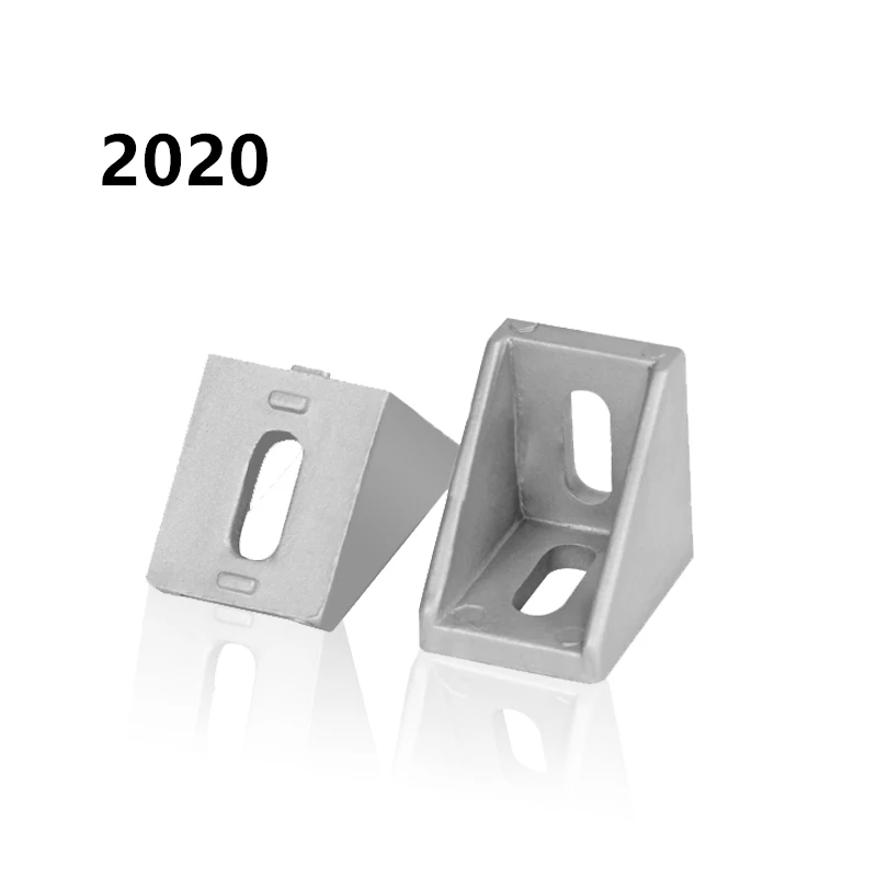 50 шт. 2020 угловой фитинг серебристый алюминиевый разъем 17x20x20 мм L крепежный