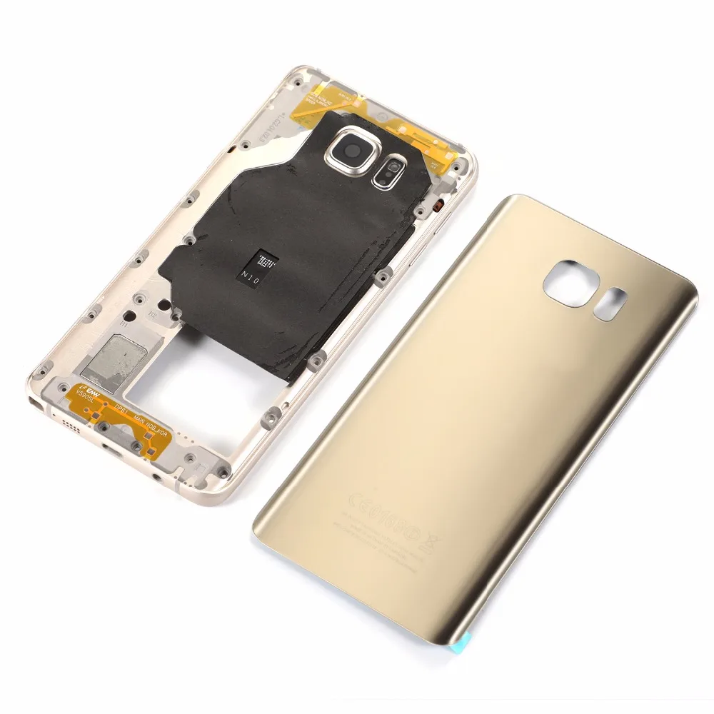 Для Samsung Galaxy Note 5 N920 N920F корпус металлический средняя рамка + стеклянная задняя