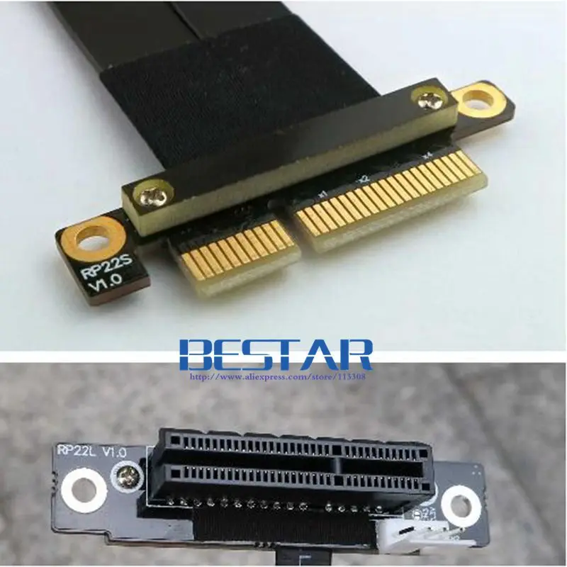 Переходный кабель PCIe 4x для 5 см 10 20 30 40 60 PCI-E GEN3.0 PCI-Express X4 удлинитель с прямым углом |