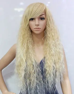 СВОБОДНЫЙ КОРАБЛЬ&gt&gt&gt Мода дамы парик русый длинные вьющиеся косплей полные