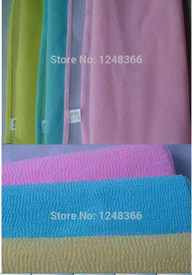 للبيع بواسطة DHL 100 قطعة/الوحدة النايلون اليابانية التقشير الجمال الجلد حمام دش غسل القماش منشفة فرك الظهر