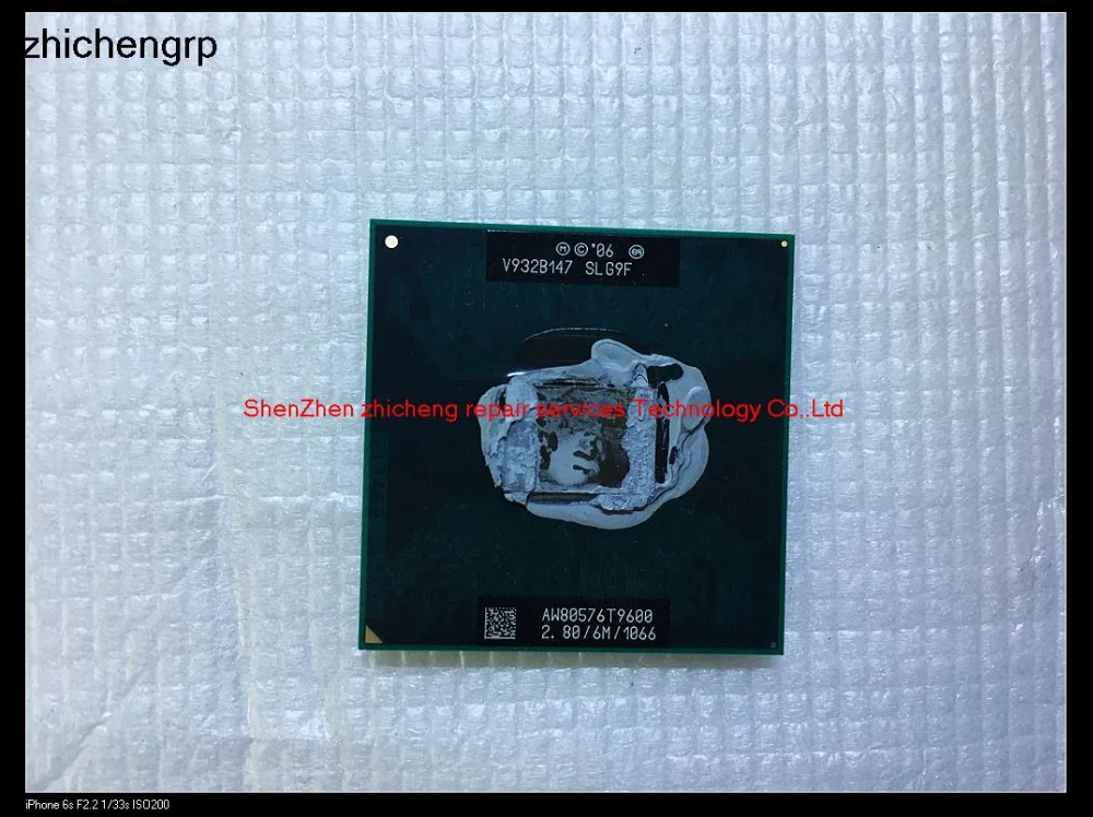 Zhichengrp для core 2 duo t9600 Процессор slg9f EO 2.80 6 м 1066 Ноутбук PGA 478 полностью протестирована