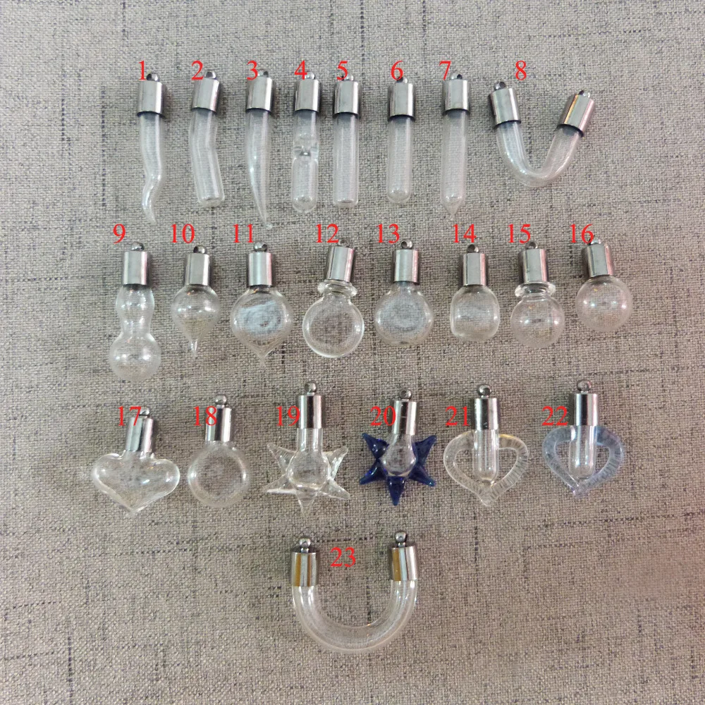 Диаметр 6 мм прозрачная стеклянная бутылка для желаний + черная крышка с