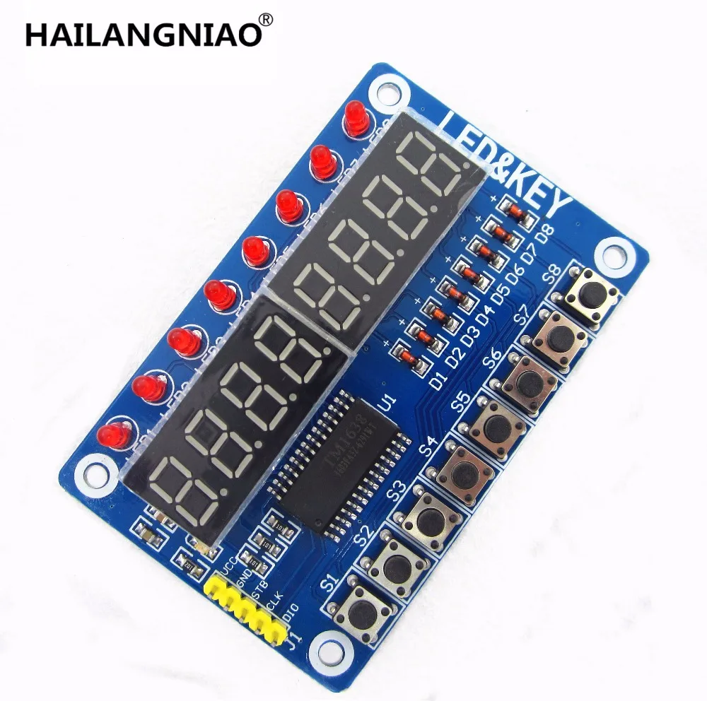 

5pcs Key Display For AVR New 8-Bit Digital LED Tube 8-Bit TM1638 Module