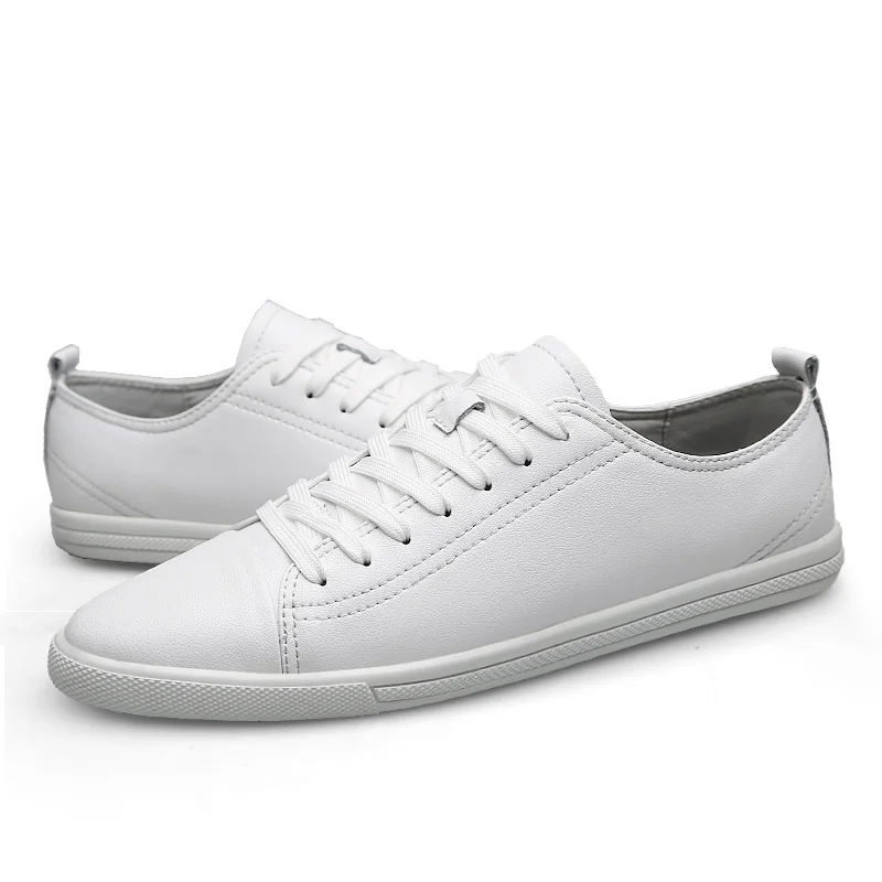 Кроссовки мужские из натуральной кожи Повседневная дышащая обувь на платформе