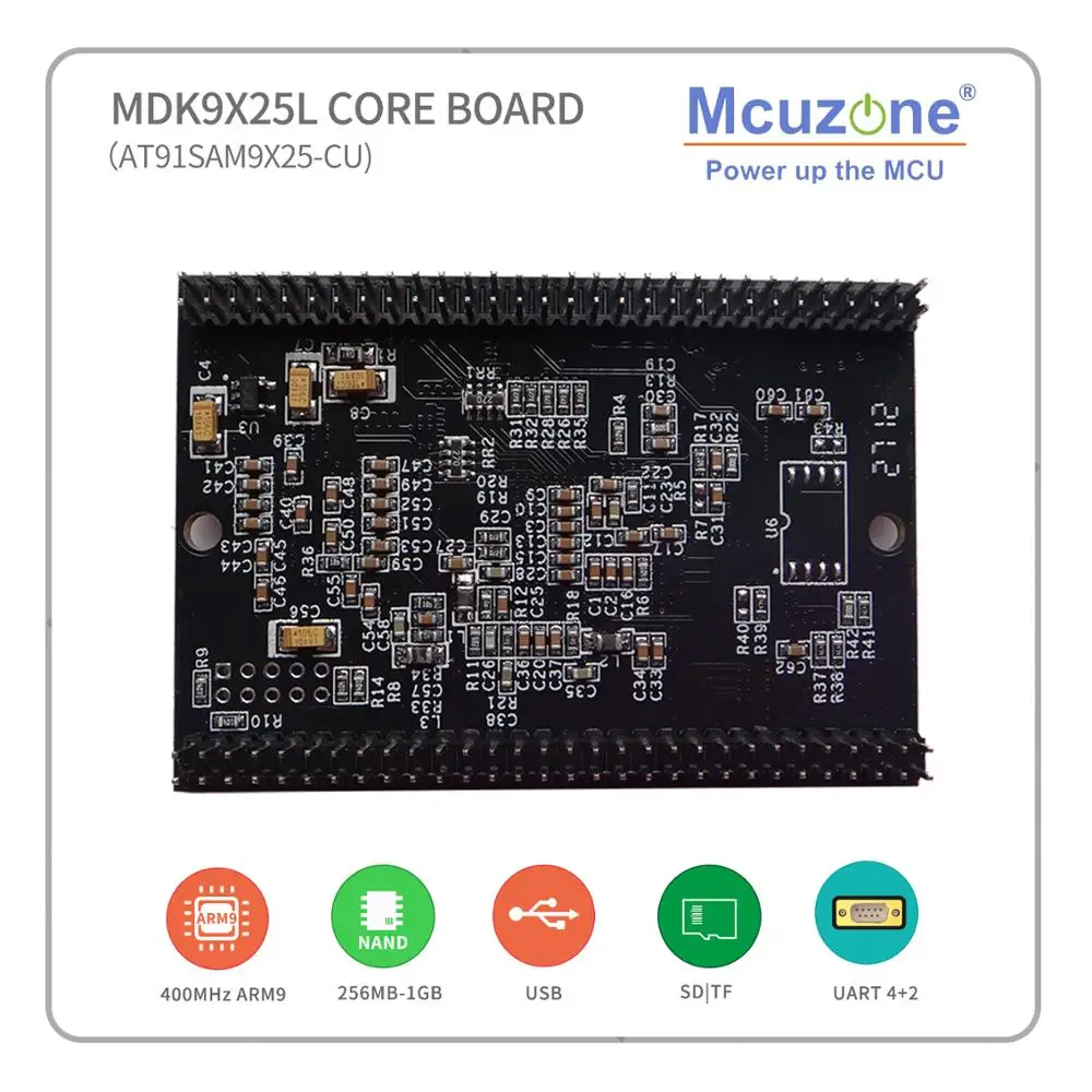 MDK9X25L основная плата AT91SAM9X25 400 МГц процессор 128 Мб DDR2 256 м NAND CANx2 Ethernetx2 | Компьютеры и