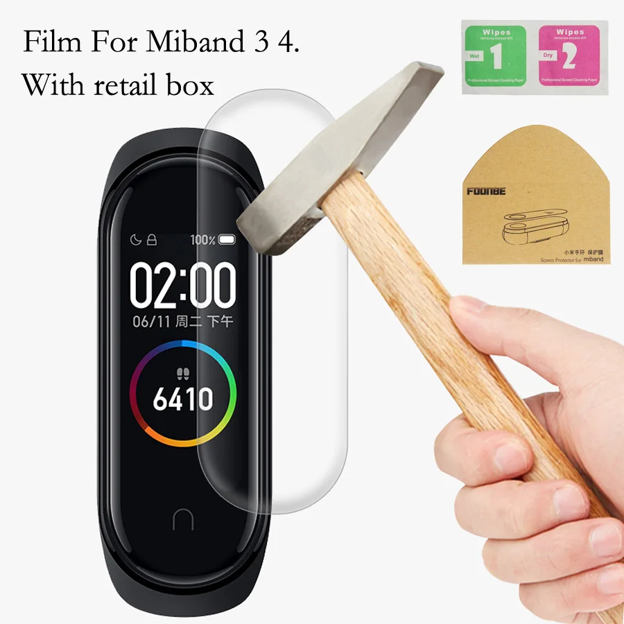 Защитная пленка для Xiaomi Mi Band 5 4 3 мягкая Miband аксессуары смарт браслета полная/с