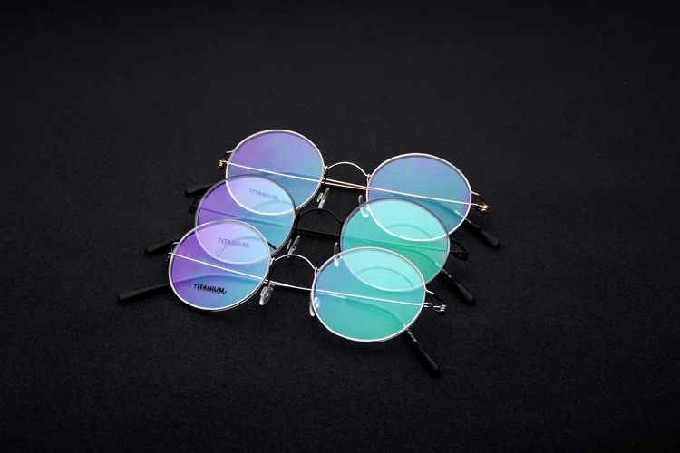 100% настоящие титановые мужские круглые датские корейские очки Moon Jae in