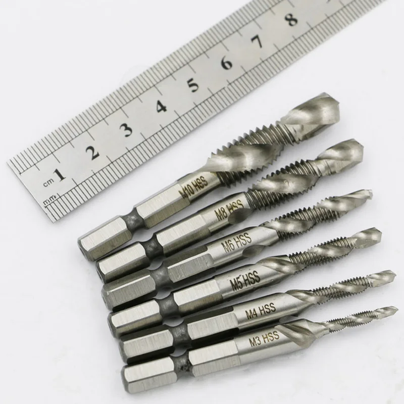 6 шт. высокоскоростной стали многофункциональный композитный краны титана