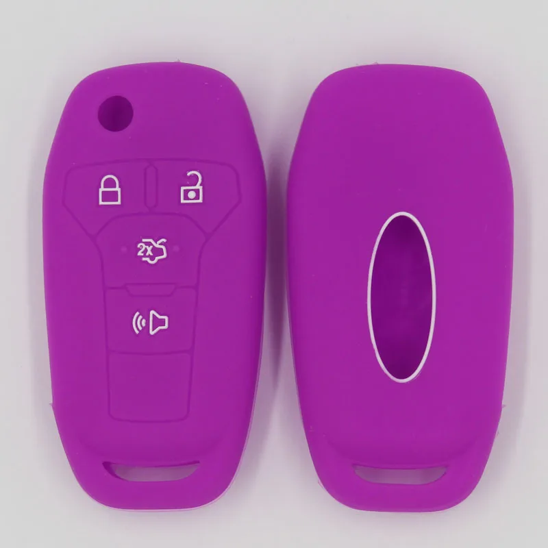Силиконовый резиновый чехол для автомобильного ключа FORD Fusion 2013-2015 4 кнопки пульт