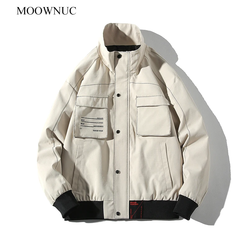 

Модное пальто, мужская куртка в уличном стиле, бейсбольная ткань, весна MOOWNUC, Мужская Уличная одежда, молодежная верхняя одежда, повседневно...