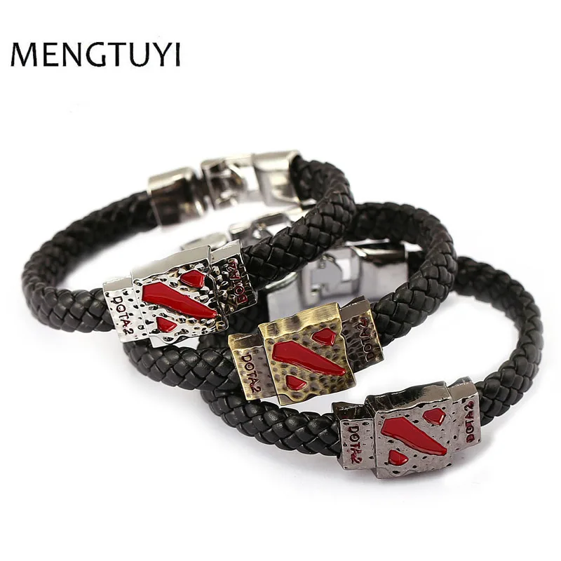 Сувенирные ювелирные изделия J Store 3 цвета кожаный браслет Dota 2 с логотипом Dota2