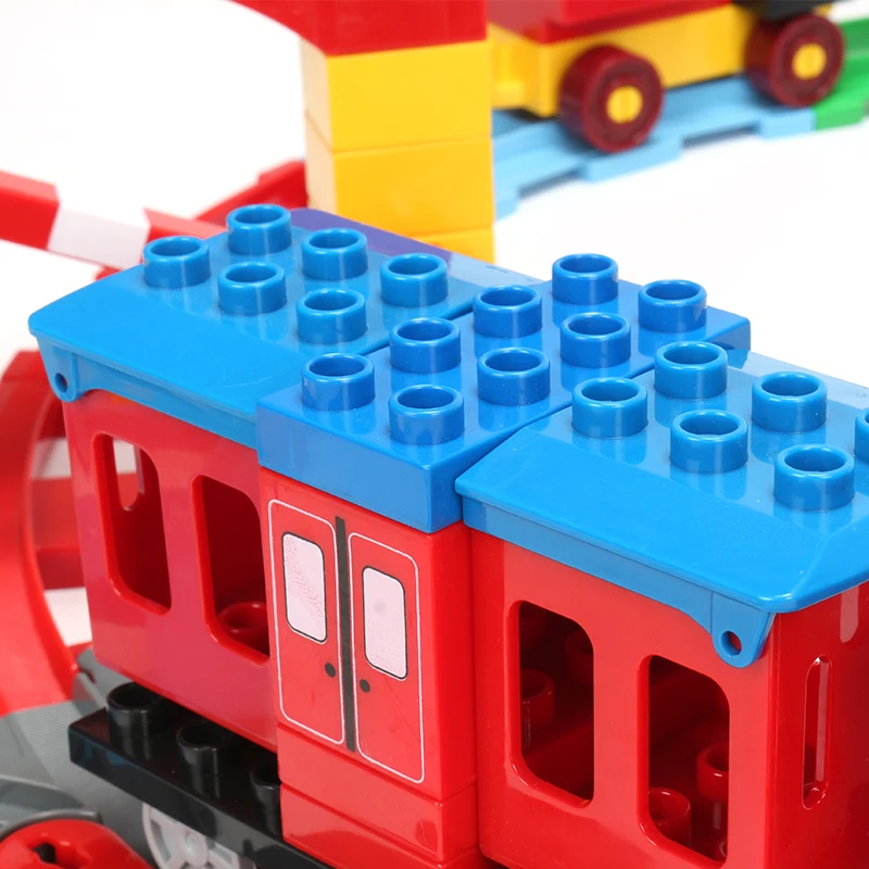 Набор блоков Funlock Duplo для детей Обучающие игрушки на батарейках с рельсовой