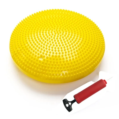 Yellow Детские игрушки для упражнений для детей, подушка для занятий йогой, Массажная подушка для ног, тренировочный баланс, мяч, сенсорная игра, реквизит, комфортное расслабление - Цвет: Yellow