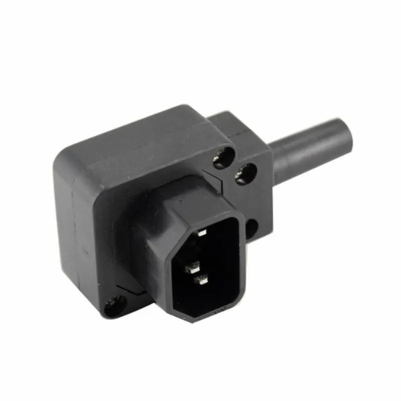 1 шт. 90 градусов C14 Разъем питания IEC 320 вниз угол штекер AC шнур питания/Кабельный